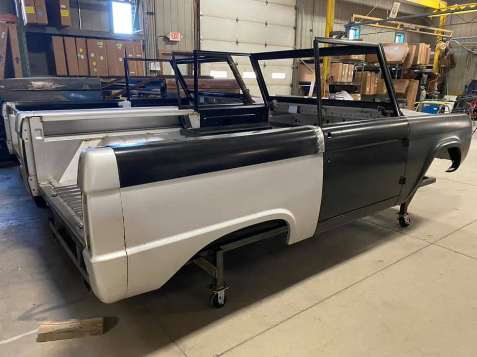 1966-1977 Ford Bronco Reproduction Body / Tub With Original Quarters